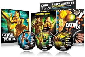 Beachbody CORE DE FORCE Base Kit DVD Workout Program, MMA Inspired Kickboxing Workouts for Men and Women, Easy To Follow Exercies Videos, Zero Equipment Required