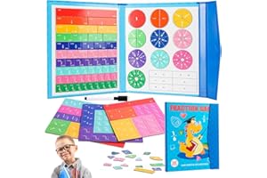 ‎MECCTUCK Bruchteil Puzzle,Magnetisches Buch Bruchteil Puzzle für Kinder,Magnetisches Bruchbuch,Bruchrechnen Magnet Material,Montessori Bruchrechnen für Kindergarten Grundschule Brüche Mathematik Lernmittel (A)