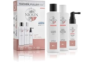 Nioxin 3-Part System | System 3 | Coloured Hair with Light Thinning Hair Treatment | Scalp Therapy | Hair Thickening Treatment