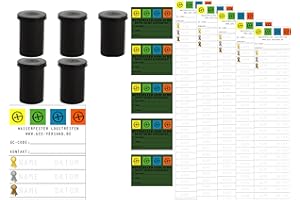 geo-versand Set of 5 – Complete Geocaching Hiding Set Package Film Cans Waterproof Geocache