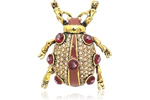 KristLand Broche De Scarabée Vintage Broche D'animaux Mignons épingles émail Avec Cristal Broches Corsages Accessoires Bijoux Cadeaux Vêtements