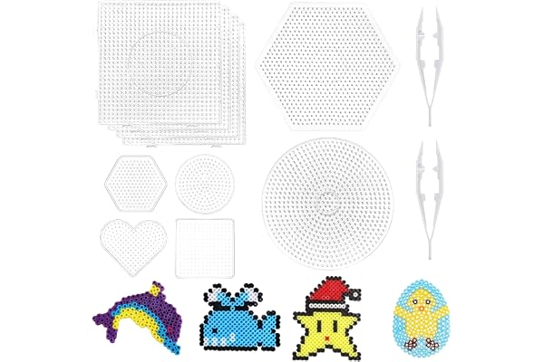 Lot de 10 plaques à repasser transparentes en plastique de 5 mm - Plaque à repasser - Grandes plaques à repasser - Accessoires de bricolage