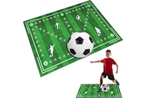 JINTANG Football Training Mat,60 * 90cm Soccer Training Mat Non Slip,Ball Football Mastery Mat,Ball Control Training Mat, Football Skills Mat, Gym Mat Football Step Training Mat For Kids Teenager Gift Indoor