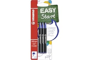 Stylo roller STABILO EASYoriginal - blister x 3 recharges pour stylo roller ergonomique (encre bleue effaçable / pointe 0,5mm)