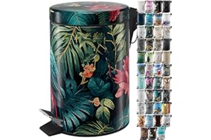 Sanilo Kosmetikeimer 3L mit Absenkautomatik, viele neue Bad Mülleimer zur Auswahl, Abfalleimer mit Innenbehälter für jedes Badezimmer (Exotic)