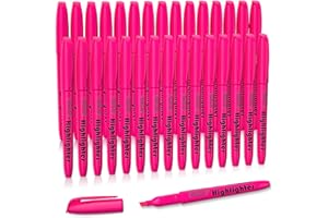 Shuttle Art Evidenziatori a Penna, 30 Pack Set Evidenziatori Colori Brillanti, Punta a Scalpello Asciugatura Rapida Evidenziatore Rosa Non-Tossico per Adulti Bambini Evidenziare Casa Scuola Ufficio