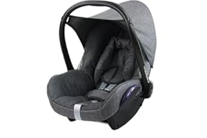 BAMBINIWELT BY RAFAEL K. Bambiniwelt, rivestimento di ricambio compatibile con Maxi-Cosi CabrioFix per ovetto, set completo da 6 pezzi (grigio mélange e grigio scuro)