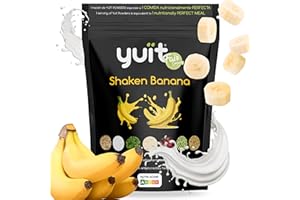 YUÏT - Substitut de repas - Shake protéiné - 35g de protéines en poudre + Probiotiques - Aliment 100% naturel - Shake diététique rassasiant - Supplément vitamines, minéraux - Banane Shaken - 1kg