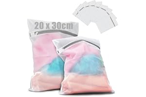Ziamzra pralka, 8 sztuk, siatka, pralka, 30 x 20 cm, siatka, z ukrytym zamkiem błyskawicznym, torba na pranie wielokrotnego użytku, siatka do mycia, do bluzki, skarpetek, bielizny, kurtki, swetry