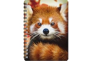 3D LiveLife Jotter - Baby Red Panda from Deluxebase. Lenticular 3D Red Panda A6 Spiral Notebook with plain recycled paper pages. Artwork licensed from renowned artist David Penfound