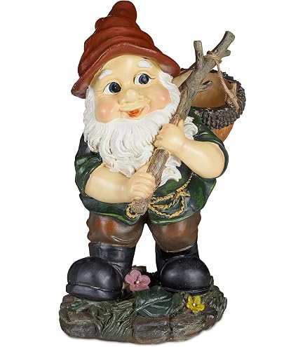 Design Toscano Gartenzwerg 'Bigey Burt' – 30 Cm, Polyresin, Bunt, Lustiger Golf-Zwerg