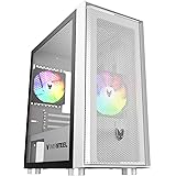 Oversteel Aeris - Caja Pc Gaming Compatible con Placas Micro ATX e ITX, 2 Ventiladores 120mm RGB Incluidos, Frontal Mallado, 