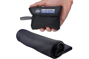 Tough Outdoors Kühltuch 100x30cm - Kühlendes Handtuch - Kühlhandtuch - Cool Towel - Schweißtuch Sport - Handtuch kühlend klein