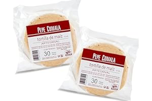 ‎MEXHAUS Weiße Mais Tortillas von Pepe Comala – 60 Stück (2x 30 Stück) - Mexikanische glutenfreie Tortilla de Maiz - für Tacos, Quesadillas, Enchiladas & mehr