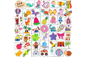 Leesgel Tatuaże dla dzieci, 204 sztuki pojedynczo zapakowanych tatuaży dziecięcych, naklejki na upominki urodzinowe dla dzieci, prezenty dla gości, małe prezenty dla chłopców i dziewczynek