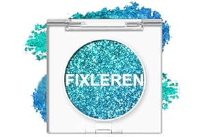 Fixleren Palette de Fards à Paupières Caméléon à Paillettes, Fard à Paupières Haute Brillance, Fard à Paupières Multicolore à Paillettes Holographiques Longue Durée de Couleur Métallique. (bleu)