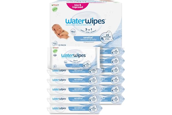 WaterWipes Sensitive+ Baby Wipes 720 Count