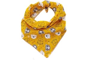 Pet Pooch Boutique Bear Hugs Bandana pour Chien Jaune Taille S/M
