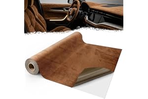 Mbsomnus Self Adhesive Suede Fabric 200x40 cm Velvet Microfiber Fabric Faux Self Adhesive Car Interior Coffee for Cockpit Interior Car Dashboard Furniture Jewelry Drawer DIY Repair