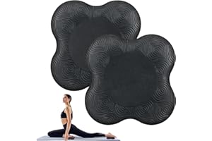 RUBESSIA Yoga Kniekissen 2 Stück, Knieschützer Rutschfeste Kniepolster Set Matten, Verschleißfest Schützen Knie, Handgelenke, Knöchel, Hände und Ellbogen