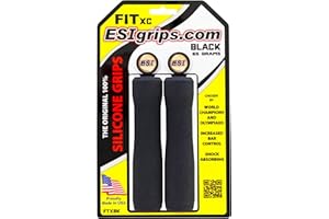 ESI GRIPS ESI FIT XC Negro Puños Bicicleta, Adultos Unisex, Estándar