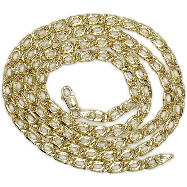 Cavigliera in oro giallo 18 kt con catena a maglie e sfere da 3 mm con motivo a cuore. Lunghezza
