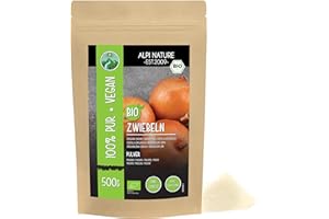 Alpi Nature Oignon en Poudre BIO 500g, Oignons Déshydratés Moulus, Poudre d'Oignon pour la Cuisine