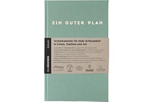 ‎EIN GUTER PLAN Ein guter Plan Edu 2025/2026 – Terminkalender für mehr Achtsamkeit in Schule, Studium und Job – Nachhaltiger Planer von August 2025 bis September 2026 (Seegrün 2025/2026)