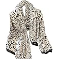 Aufeel Fashion Scarves 100% Silk Felling Scarf Long Lightweight Sunscreen Shawls Wrap for Women Hair Scarves