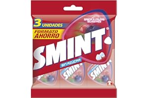 Smint Tabs Frutas Silvestres, Caramelo Comprimido sin Azúcar, 3 x 8g