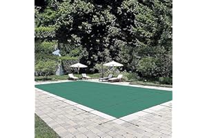 HAPPYBUY VEVOR Pool-Sicherheitsabdeckung, passend für 20 x 40 Fuß rechteckige Boden-Sicherheits-Poolabdeckung, grünes Netz, solide Pool-Sicherheitsabdeckung für Schwimmbad, Winter-Sicherheitsabdeckung