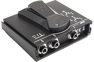 TIE A/B Selector TPS-2 Toggle Switch Footswitch Pedal for Guitar Effects and Amps (1-click operation, noiseless, 103 x 89 x 43 mm, 241 g), black