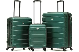 Flight Knight Set of 3 Lightweight 4 Wheel ABS Hard Case Suitcases Cabin & Hold Luggage Options Approved for Over 100 Airlines Including easyJet, British Airways, Ryanair, Jet2 & Many More