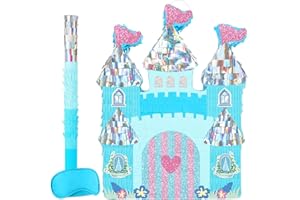 WERNNSAI Princess Castle Pinata - Princess Party Decorations Blue Castle Pinata for Girls Kids Birthday Party Game Magical World Birthday Baby Shower Decoration