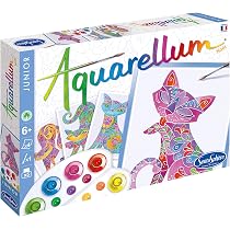 Sentosphère Aquarellum Live 3D Malset – Meerestiere, Inkl. Aquarellfarben & Pinsel – Kreatives Bastelset Für Kinder Ab 6