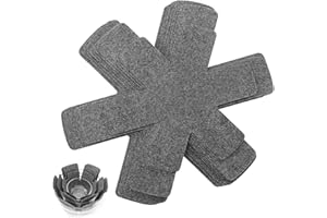 KYEDGC 15 Pcs Pan Protectors for Stacking - Thicker 3 Sizes Adjustable Separators, Non-Slip Pot Dividers Pads for Protecting and Separating Pots and Pans