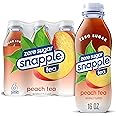 Diet Snapple Peach Tea, 16 fl oz recycled plastic bottle, 473ml - Pack of 24