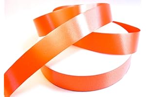 CaPiSo 100 m 25-30mm Polyband Ringelband Splissband Ballonband Ballonschnur Ballon Weihnachten 2,5 bis 3 cm breit … (Orange)