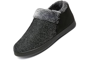 Mishansha Hombre Mujer Zapatillas de casa Invierno Pantuflas Cálidas Antideslizantes Tallas 36-49 EU