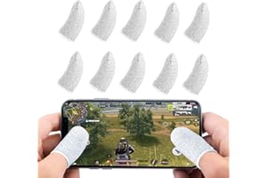 Newseego PUBG Mobile Game Finger Sleeve [10 Pack], Touch Screen Fingerhülse Atmungsaktiv Anti-Sweat-empfindliche Ziel- und Zieltasten für Überlebensregeln/Knives Out für Android & IOS - Weiß