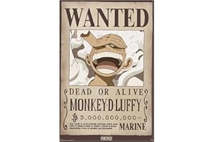 GB Eye – Poster ONE PIECE Wanted Luffy Wano – Produit Officiel – Format Maxi 91,5 x 61 cm – Papier Laminé – Affiche Collector Manga