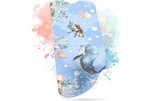 SilverRack Antypoślizgowa mata do wanny dla dzieci [100 x 40 cm] – mata antypoślizgowa do wanny bez BPA – mata łazienkowa dla niemowląt i dzieci – mata antypoślizgowa – wieloryb podwodny świat