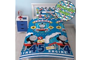 STYLE IT UP Kids Childrens Thomas Tank Engine Single Quilt Duvet cover set Train Cartoon Fun