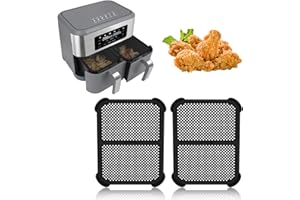 BLYEMICHDI 2 Pcs Grille Anti Projection pour Air Fryer Ninja AF400, Réutilisable Accessoires Air Fryer Moule Air Fryer Ninja pour Air Fryer AF400 AF451 DZ401 Ninja, 21.3x16.7x1.5cm