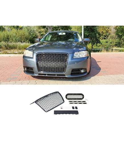 Parrilla Delantera Nido De Abeja Para Audi A6 4F Pre-Facelift 2005-2008 - LLCTOOLS, Plástico