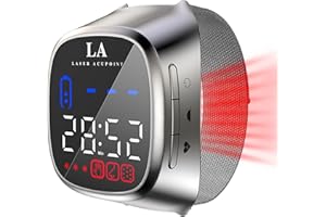 iKeener Dispositivo Terapia Láser Frío Reloj Pulsera,Portátil Terapia Luz Roja Infrarroja,Alivio Dolor,Mejora Rinitis,Sueño,Reducción Azúcar Sangre,Presión Arterial Alta,Hiperlipidemia (Actualización)