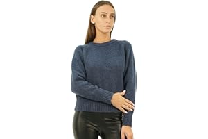 Brunella Gori Elegante Maglia Girocollo Raglan - Maglia Donna Invernali - Autunno/Inverno - Misto Lana Reciclata - Fatto in Italia