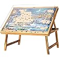 Becko US Jigsaw Puzzle Table for Adults, Original Standard Wooden Jigsaw Puzzle Plateau, Folding Puzzle Board with Non-Slip Surface, Adjustable Puzzle Board for Up to 1000 Pieces