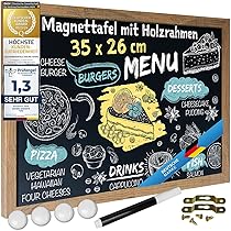 ALLboards Zwart magnetisch krijtbord met aluminium frame, 200 x