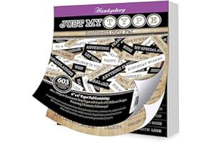 BENZISUN Hunkydory Crafts Just My Type Sentiment Strip Pad, White, (PAD101)